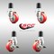 Service Caster 3 Inch 316SS Red Poly Swivel 1-7/8 Inch Expanding Stem Caster Brake SCC, 2PK SS316EX20S314-PPUB-RED-2-TLB-2-178 - alternate 5